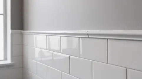 Jak wykończyć płytki w połowie ściany