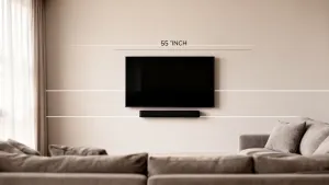 Na jakiej wysokości telewizor 55 cali na ścianie