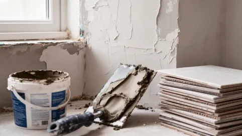 Układanie płytek 60x60 na ścianie