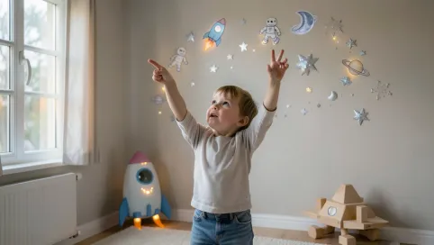 kosmos naklejki na ścianę