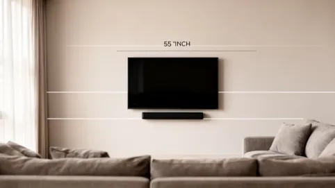 Na jakiej wysokości telewizor 55 cali na ścianie